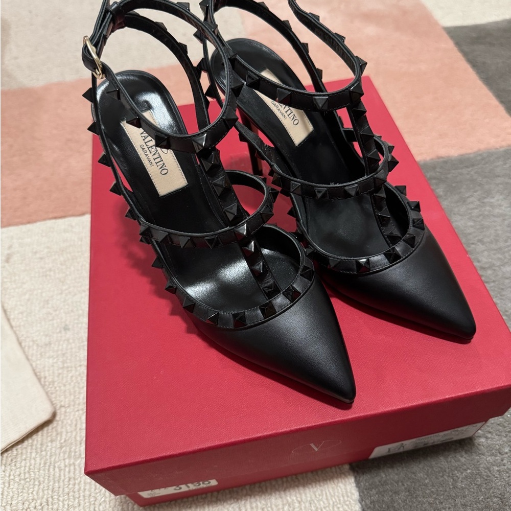 Valentino Garavani Black Studded Heels